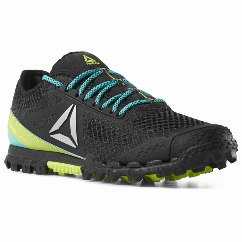 Adidasi Alergare Reebok At Super 3.0 Stealth Dama Negrii/Turcoaz/Verzi Deschis Romania EH2416XS